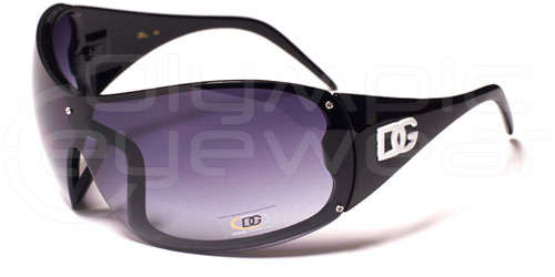 Oversized Womens DG Sunglasses Black with white logo  -  Brand New