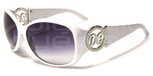 White & Silver Womens DG Sunglasses  -  Brand New