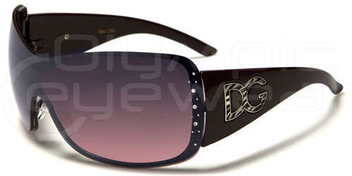 Maroon  DG Womens Rhinestone Fashion Designer Sunglasses