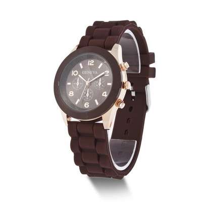 **10 ON AUCTION** Geneva Silicone  Quartz Analog Sports Wrist Watch