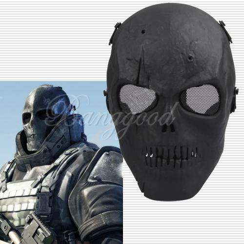Skull Skeleton Army Airsoft Paintball BB Gun Full Face Game Protection Safe Mask