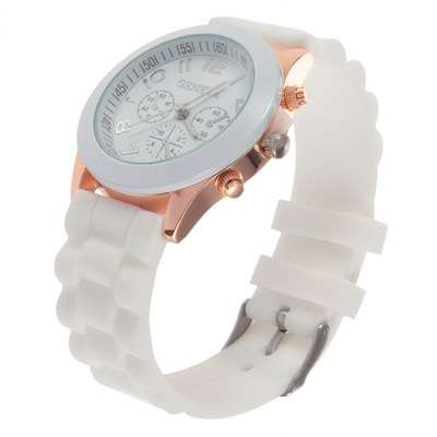 Unisex Geneva Silicone Jelly Gel Quartz Analog Sports Wrist Watch