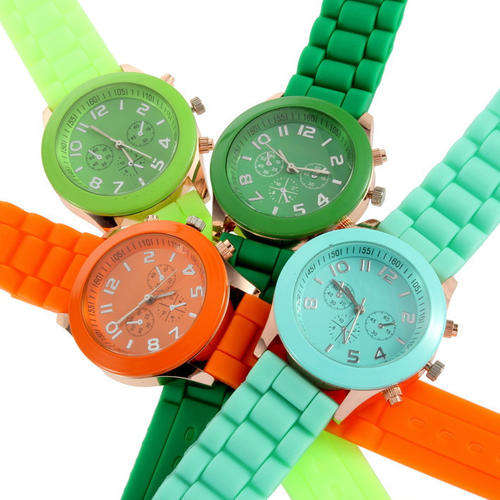 Unisex Geneva Silicone Jelly Gel Quartz Analog Sports Wrist Watch
