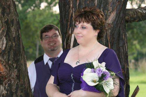 Purple wedding dress