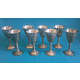 8 small silver plated goblets for bride and groom table