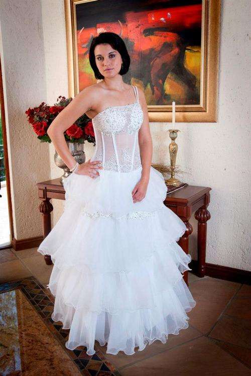 White corset wedding dress Size 10/12
