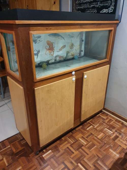 4ft fish tank in coustom built cabnit