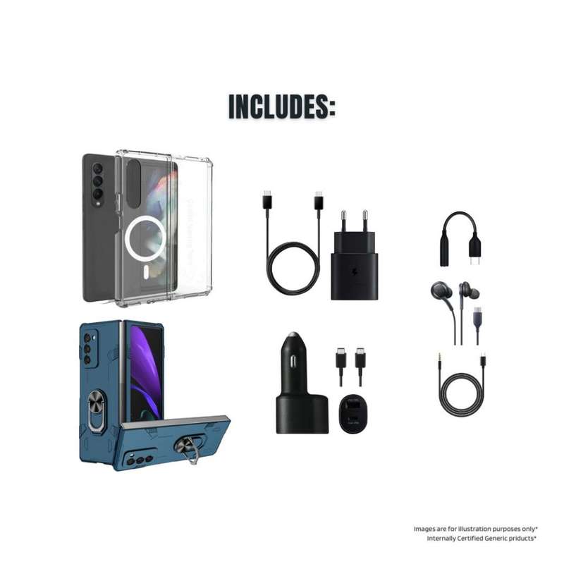 Samsung Galaxy Z fold 3 / Z fold 4  / Z fold 5 Cover and Charger Kit