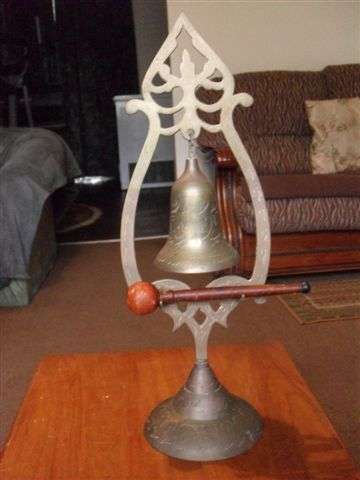 STUNNING BRASS DINNER GONG (BELL) WITH STICK