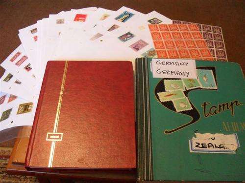 2 X ALBUMS AND SOME LOOSE PAGES GERMAN STAMPS