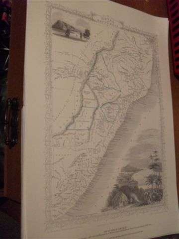MAPS OF NATAL AND KAFFRARIA PRINITED ON GOATSKIN PARCHMENT PAPER