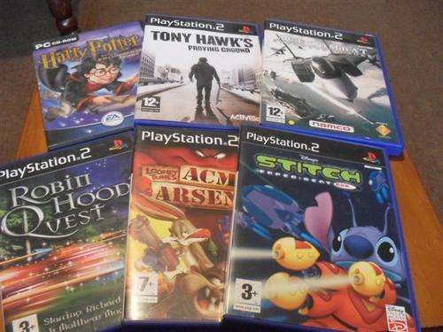 STITCH...LOONEY TUNES...ACE COMBAT...ROBIN HOOD ETC ETC PS2 GAMES