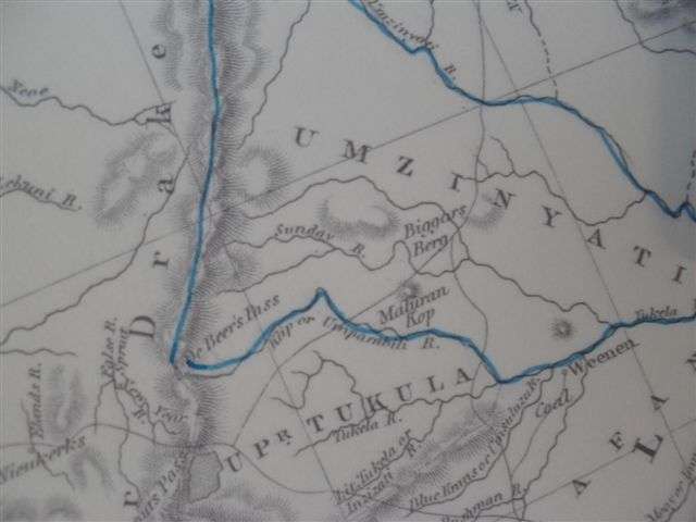 LAST 10 PRINTS  OF OLD NATAL MAP ON PARCHMENT PAPER .....