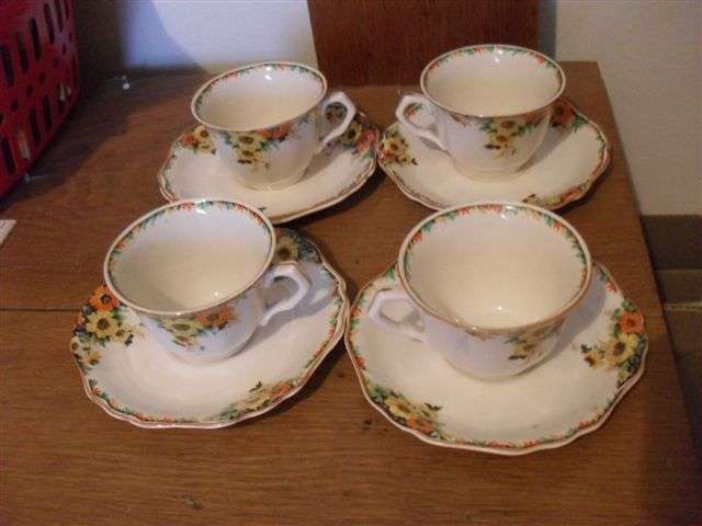 4 X VINTAGE  DUOS.....MADDOCK ENGLAND...WAVERLEY PATTERN...