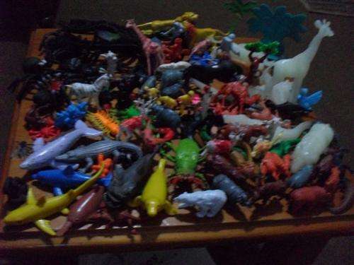 WOW...97 VARIOUS PLASTIC FARM ANIMALS/WILD ANIMALS/SPIDERS ETC ETC ETC
