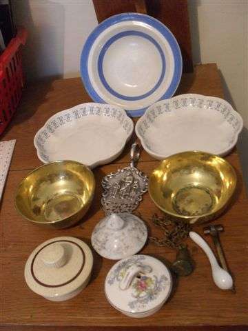 SOME BRASS BOWLS AND DESSERT BOWLS (ALL BACKSTAMPED ) ETC ETC ETC