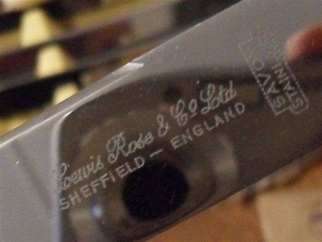 9 X BONE HANDLE KNIVES....LEWIS ROSE & CO SHEFFIELD