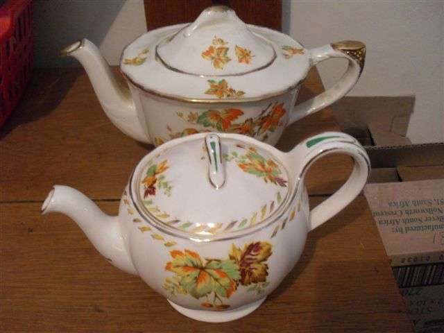 2 X PRETTY VINTAGE TEAPOTS...A. MEAKIN & GRINDLEY