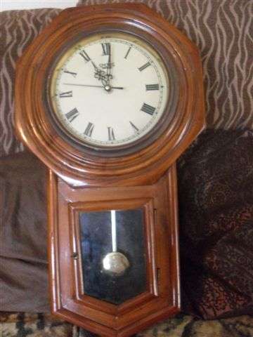 WOODEN SMITHS ENFIELD WALL CLOCK ..SEE DESCRIPTION AND PICS....