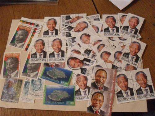 70 VARIOUS SA STAMPS OF LATE N MANDELA AND PAST PRESIDENTS