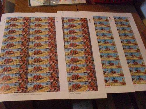 ZIMBABWE 1983...4 X FULL SHEETS OF STAMPS....30 TH WORLD PLOUGHING CONTEST