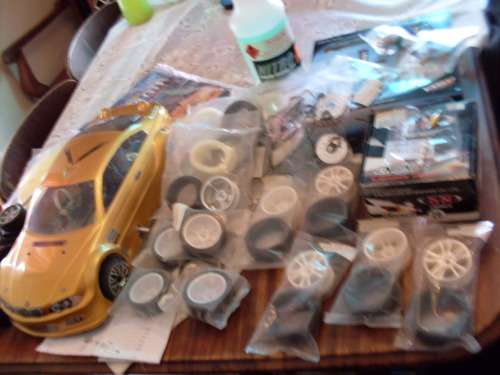 BMW M3 GTR 1/10 SCALE NITRO CAR WITH ALL ACCESSORIES AND RADIO CONTROL AND TOOL SET ETC