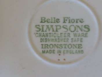BEAUTIFUL BELLE FIORE SET OF  10 CUPS and SAUCERS (SMALL CUPS ) AND TEAPOT