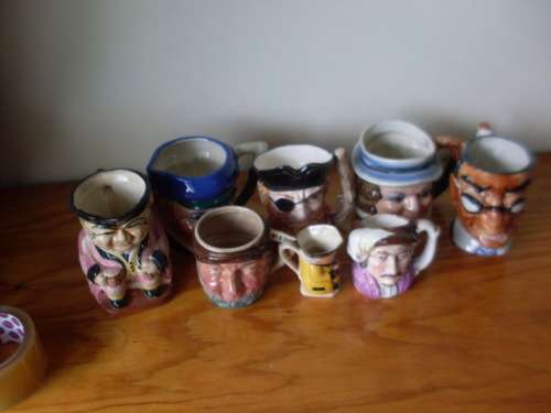 8 X  DIFFERENT NOVELTY TOBY ``STYLE`` MUGS...