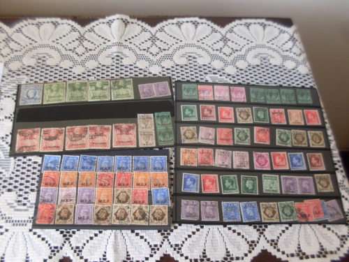 A COLLECTION OF  BRITISH POST OFFICE ABROAD VARIOUS OVERPRINTS +M.E.F. POSTAGE STAMPS
