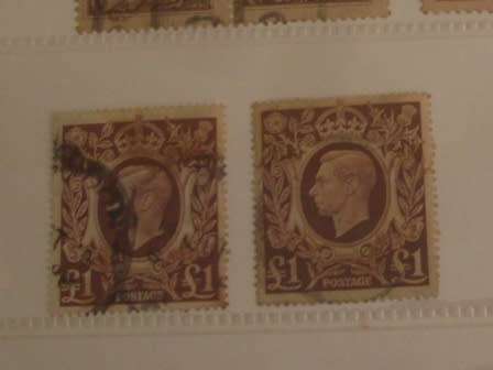 SOME HIGH VALUE GREAT BRITAIN POSTAGE STAMPS...CIRCA 1913