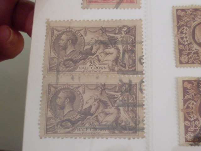 SOME HIGH VALUE GREAT BRITAIN POSTAGE STAMPS...CIRCA 1913