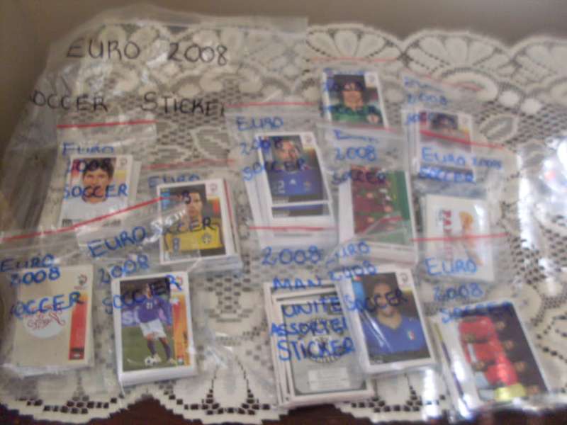 A COLLECTION OF SORTED SOCCER STICKERS....EURO 2008/UEFA 2008-2009 ETC ETC
