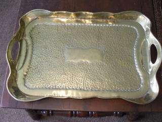WHAT A BEAUTY !!!!! A HUGE BRASS TRAY !!!!!