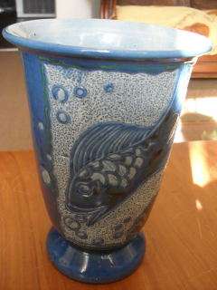A VERY RARE CHARLES HUBERT BRANNAM  VASE (SGRAFFITO WORK)