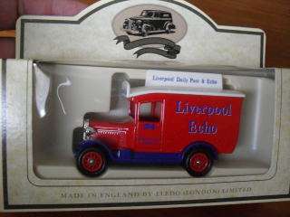 LLEDO DIE CAST MODEL 'A' FORD DELIVERY VAN PROMOTING LIVERPOOL ECHO NEWSPAPER