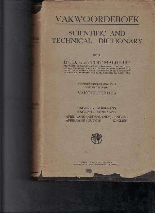 Vakwoordeboek / Scientific and Technical Dictionary