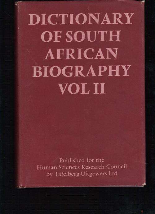 Dictionary of South African Biography Vol. II
