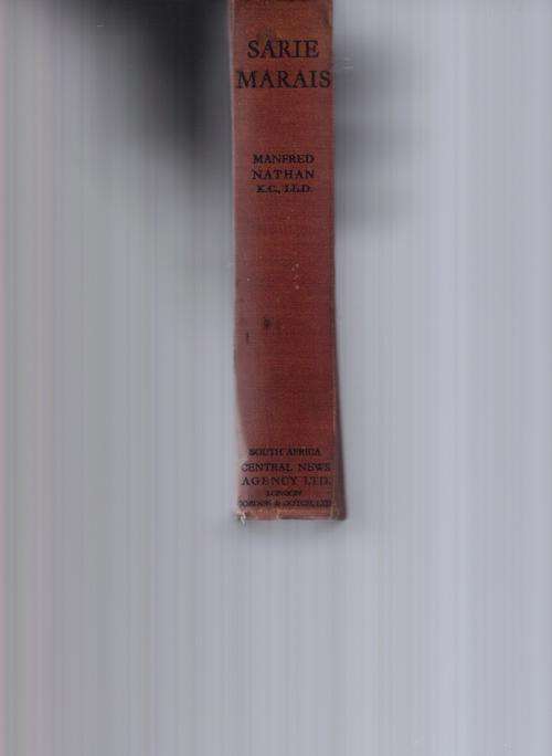 Sarie Marais, A Romance of the Anglo-Boer War (Manfred Nathan)