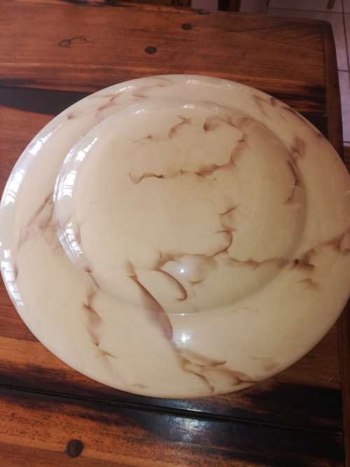 Art deco glass ceiling shade