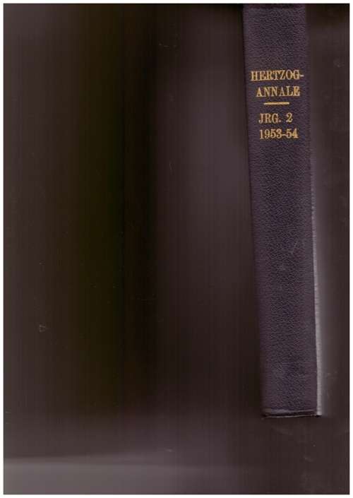 Hertzog-Annale Jaargang 2 - 1953-54 , Gebinde volumes
