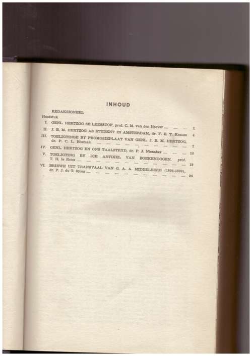 Hertzog-Annale Jaargang 2 - 1953-54 , Gebinde volumes