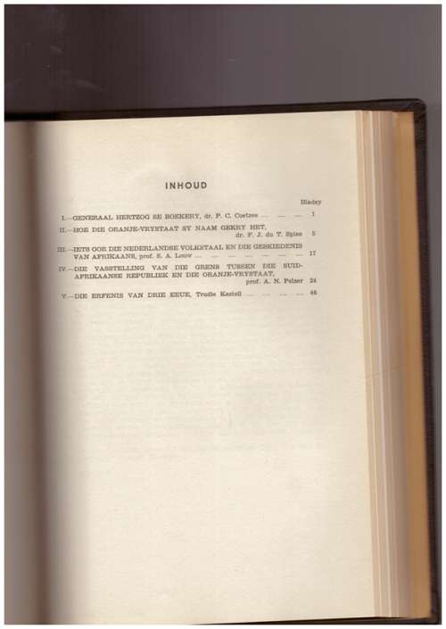Hertzog-Annale Jaargang 2 - 1953-54 , Gebinde volumes