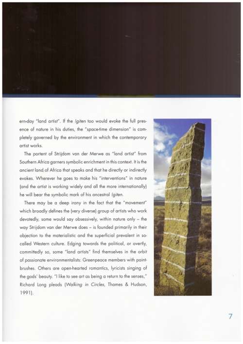Sculpting the land - Strijdom van der Merwe