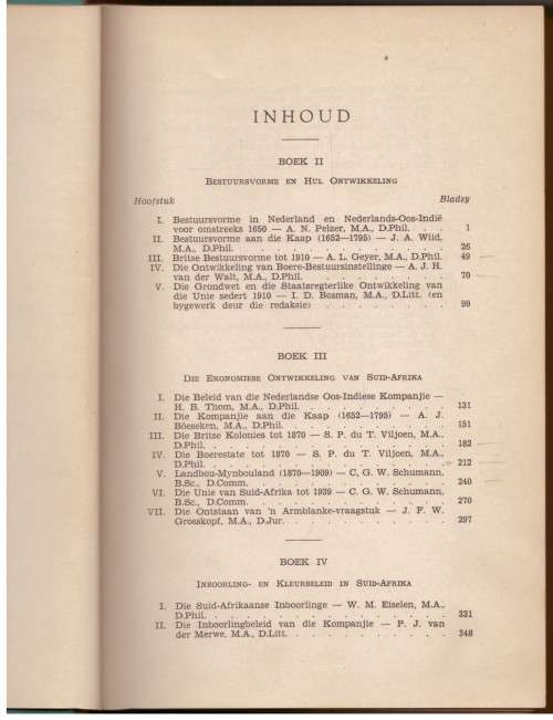 Geskiedenis van Suid-Afrika, Deel 1 en 2 (kompleet) van der Walt