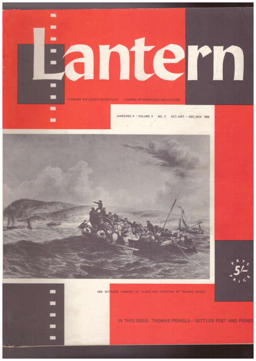 Lantern, Jaargang 9, Okt.-Des. 1959 - in this issue: Thomas Pringle - Settler and Pioneer