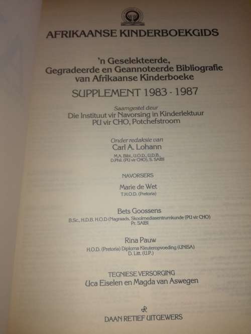 AKG Afrikaanse Kinderboekgids (Skaars)