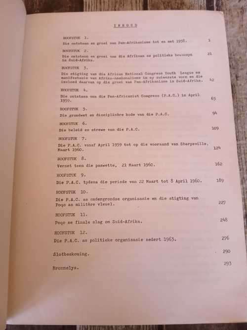 Die Pan Africanist Congress in Suid-Afrika, 1958-1964 (verhandeling)
