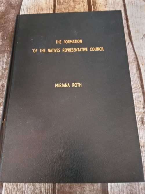 The formation of the Natives Representative Council