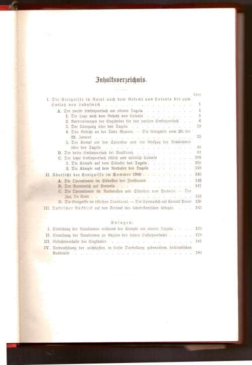 Kriegsgeschichtliche Einzelschriften, 1899 bis 1902 Die Kämpfe in Natal nach dem Gefecht von Colenso