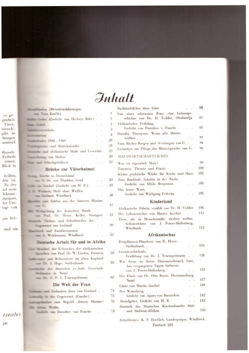 Afrikanischer Heimatkalender 1949